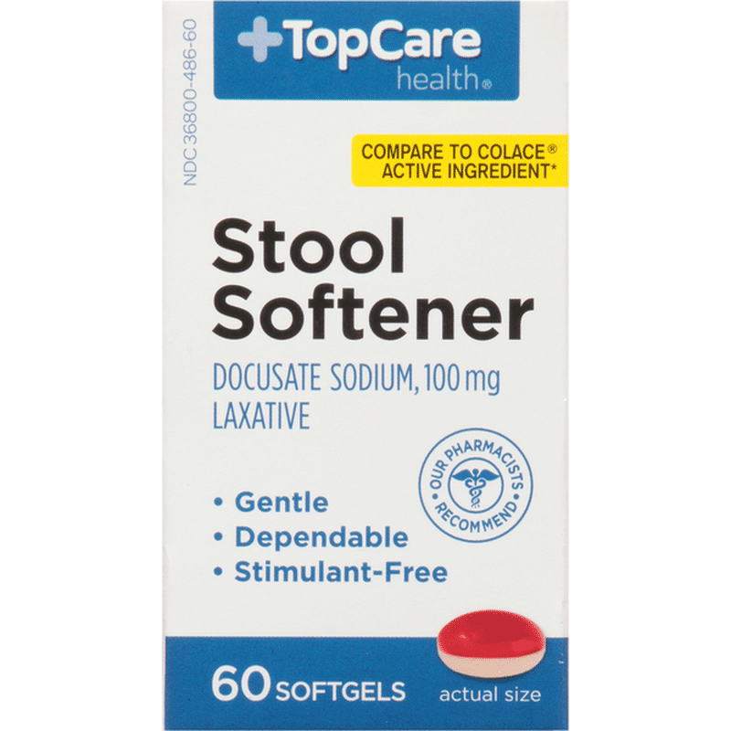 TopCare Stool Softener, 100 mg, Softgels (60 ct) Instacart