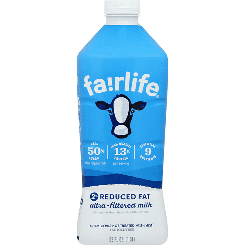 Fairlife 2% Reduced Fat Ultrafiltered Milk, Lactose Free (52 Fl Oz 