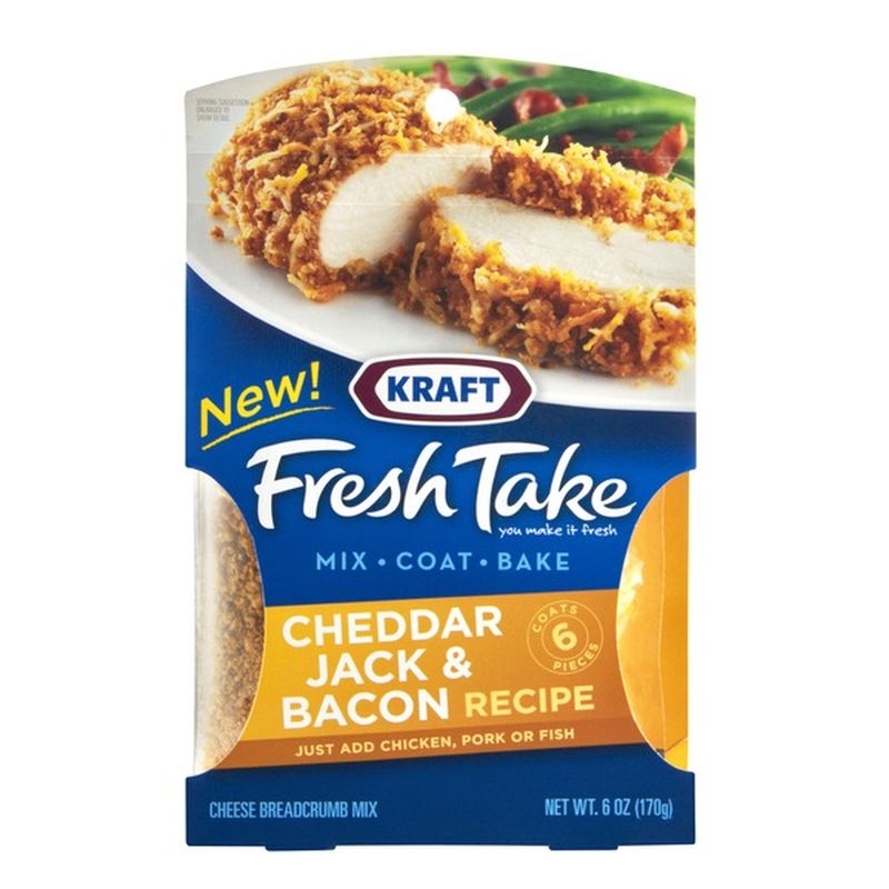 Kraft Fresh Take Cheddar Jack & Bacon Recipe Cheese & Breadcrumb Mix (6
