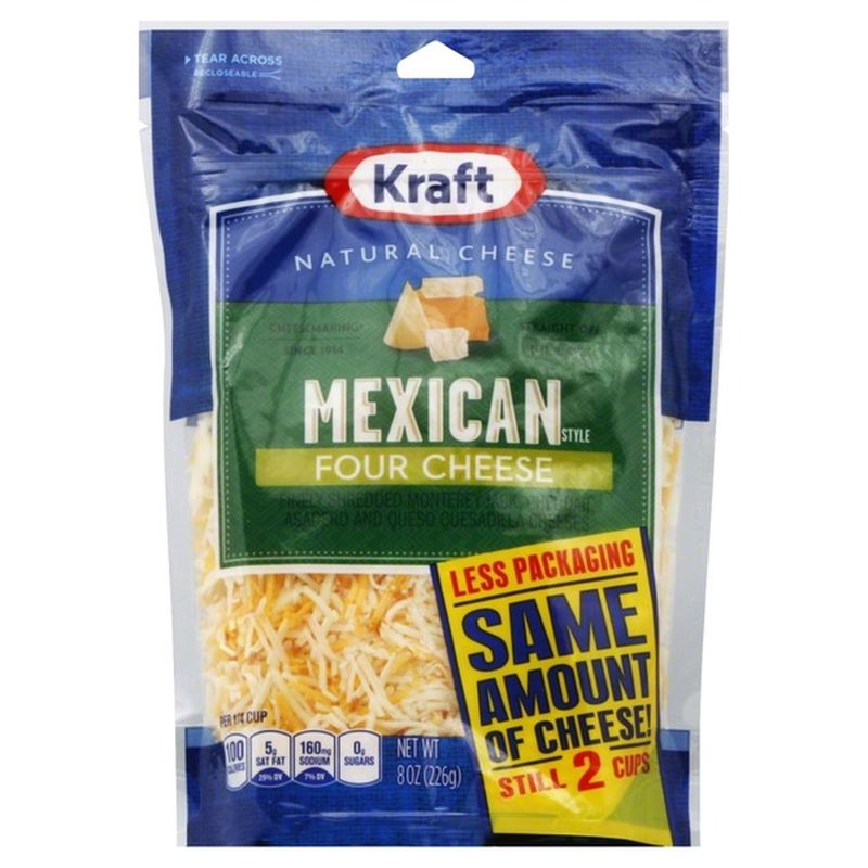 Kraft Mexican Style Four Cheese Shredded Cheese