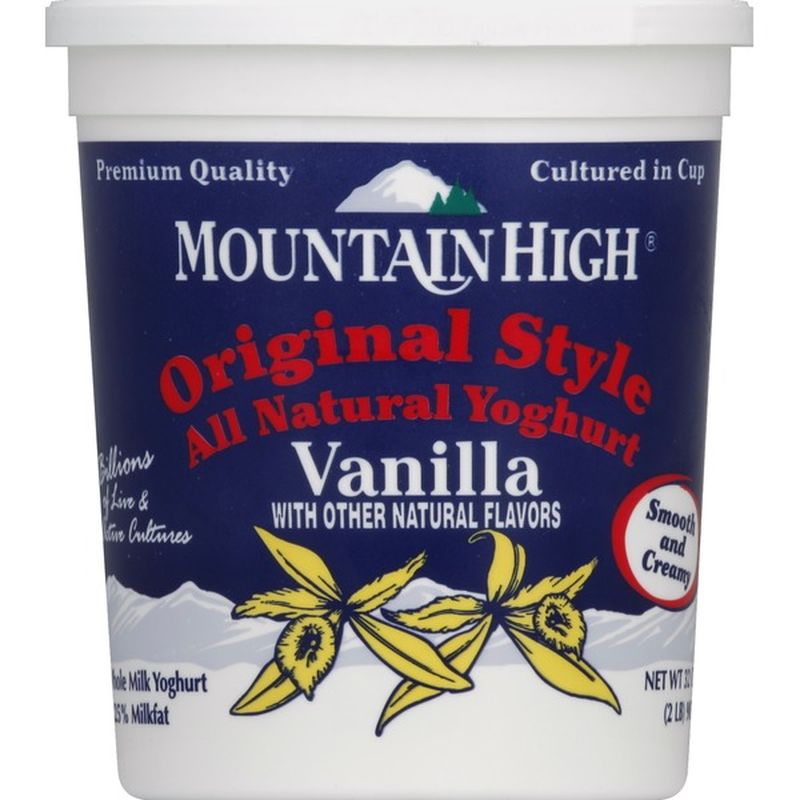 Mountain High Yoghurt, All Natural, Original Style, Vanilla (32 oz) Instacart