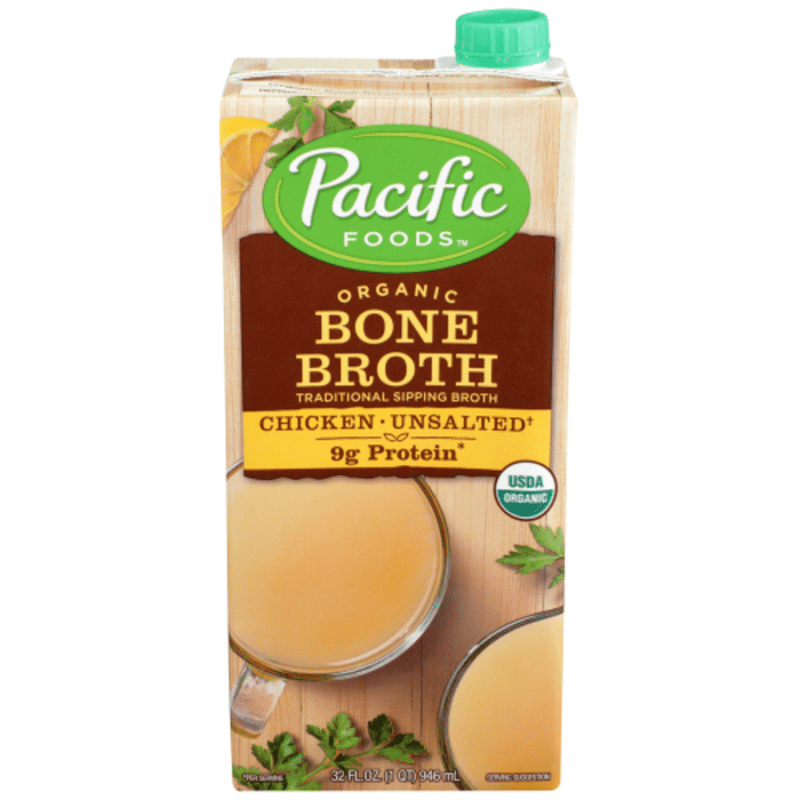 Pacific Foods Organic Unsalted Chicken Bone Broth (32 oz) Instacart