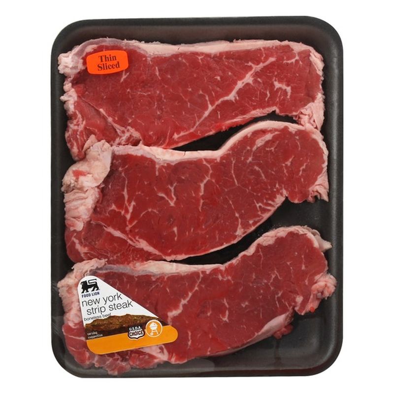 Thin Boneless Beef Loin Strip Steak
