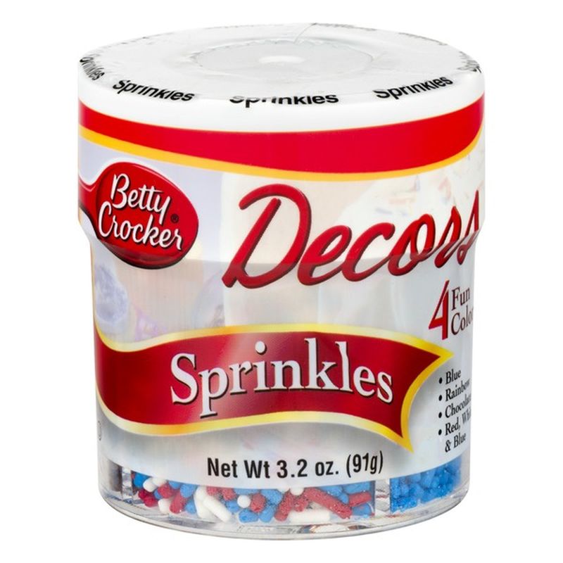 Betty Crocker Decors Sprinkles Fun Colors (3.2 oz) Instacart