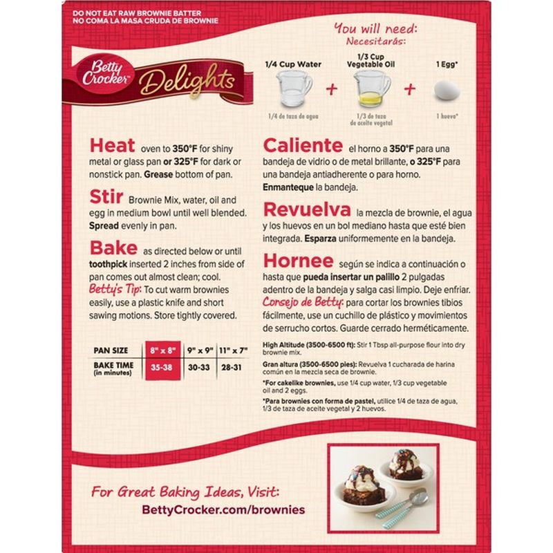 Betty Crocker Brownie Mix, Supreme Walnut (16.5 oz) from ALDI Instacart