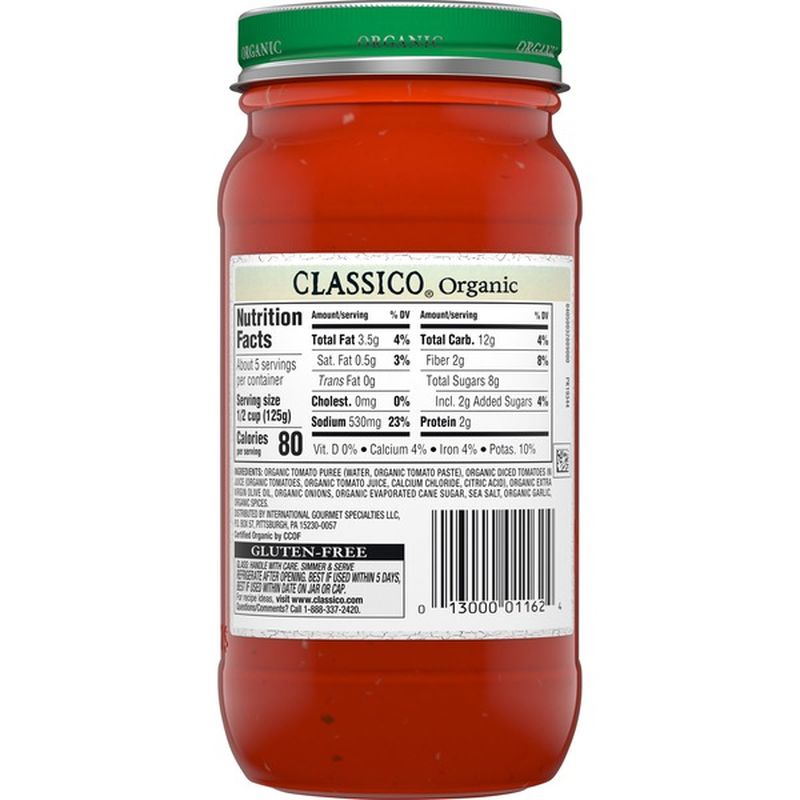 Classico Organic Marinara Pasta Sauce (24 oz) from ACME Markets Instacart