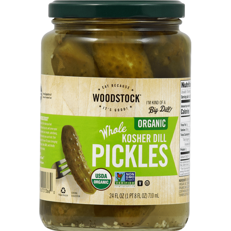 WOODSTOCK Organic Kosher Whole Dill Pickles (24 oz) Instacart