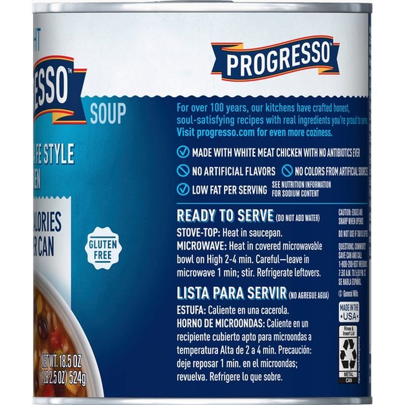 Progresso Soup, Zesty Santa Fe Style Chicken, Light (18.5 oz) Instacart