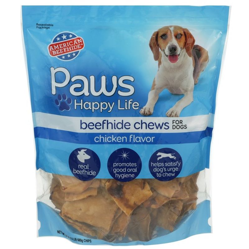 Paws Happy Life Chicken Flavor Beefhide Chews For Dogs (24 oz) Instacart