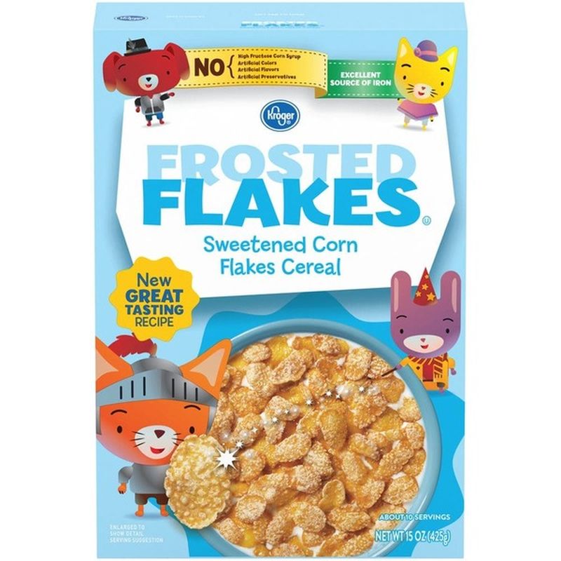 Kroger Cereal, Sweetened Corn, Frosted Flakes (15 oz) Instacart