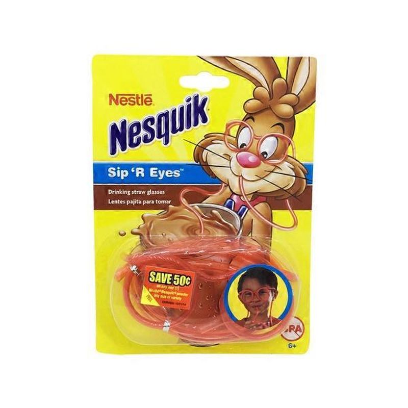 Nestle Nesquik Sipper Straw Glasses (1 ct) Instacart