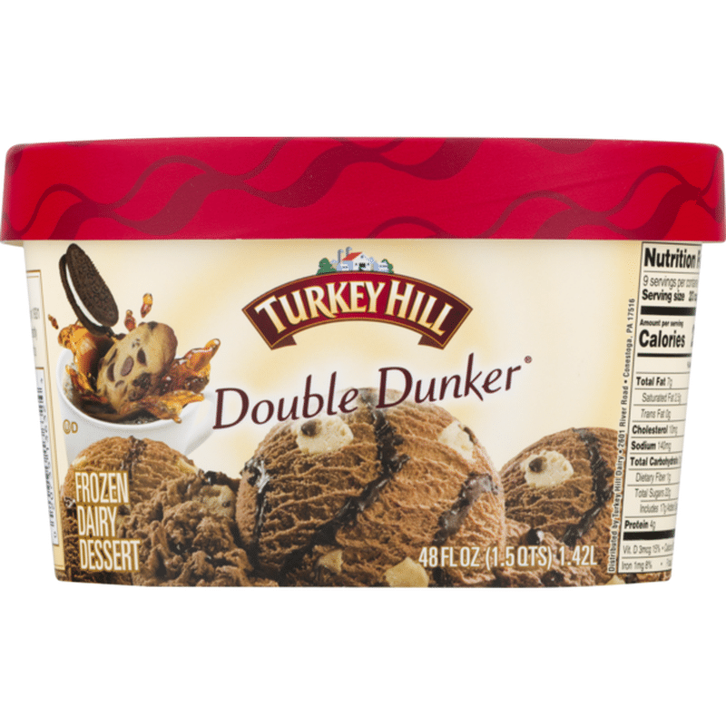 Turkey Hill Ice Cream, Premium, Original Recipe, Double Dunker (48 oz