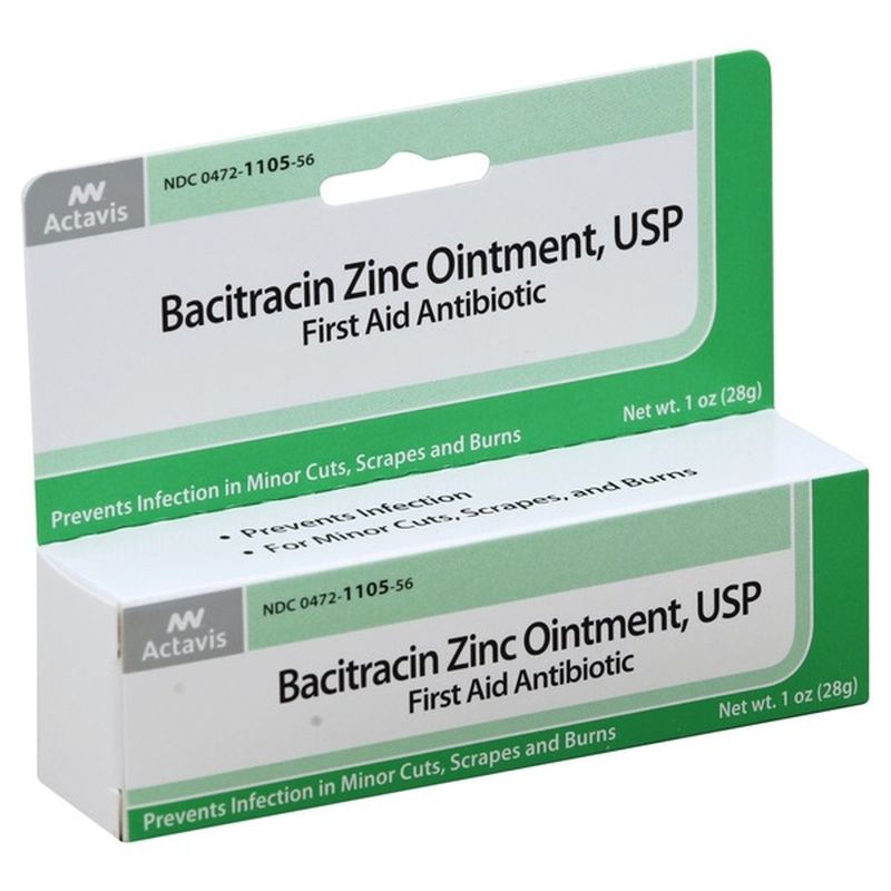 Actavis First Aid Antibiotic, Bacitracin Zinc Ointment, USP (1 oz ...