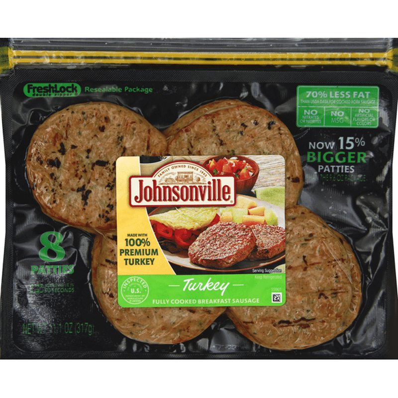 Johnsonville Turkey Sausage, Patties (8 each) Instacart