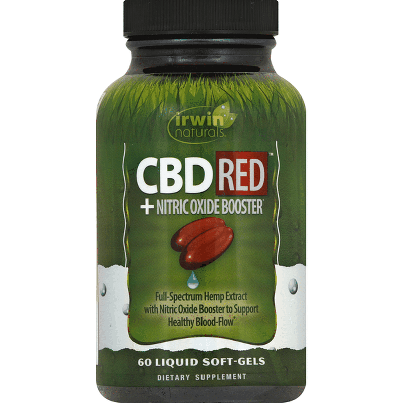 Irwin Naturals CBD Red + Nitric Oxide Booster (60 Ct) - Instacart