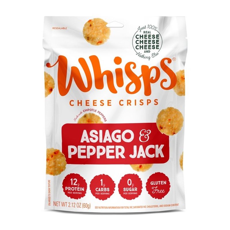 Whisps Cheese Crisps, Asiago & Pepper Jack (2.12 oz) Instacart