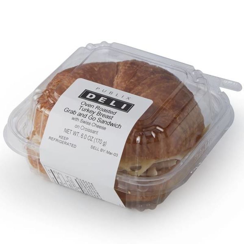 Publix Deli Turkey, Grab & Go Croissant (490 Cal/Sandwich) (each ...