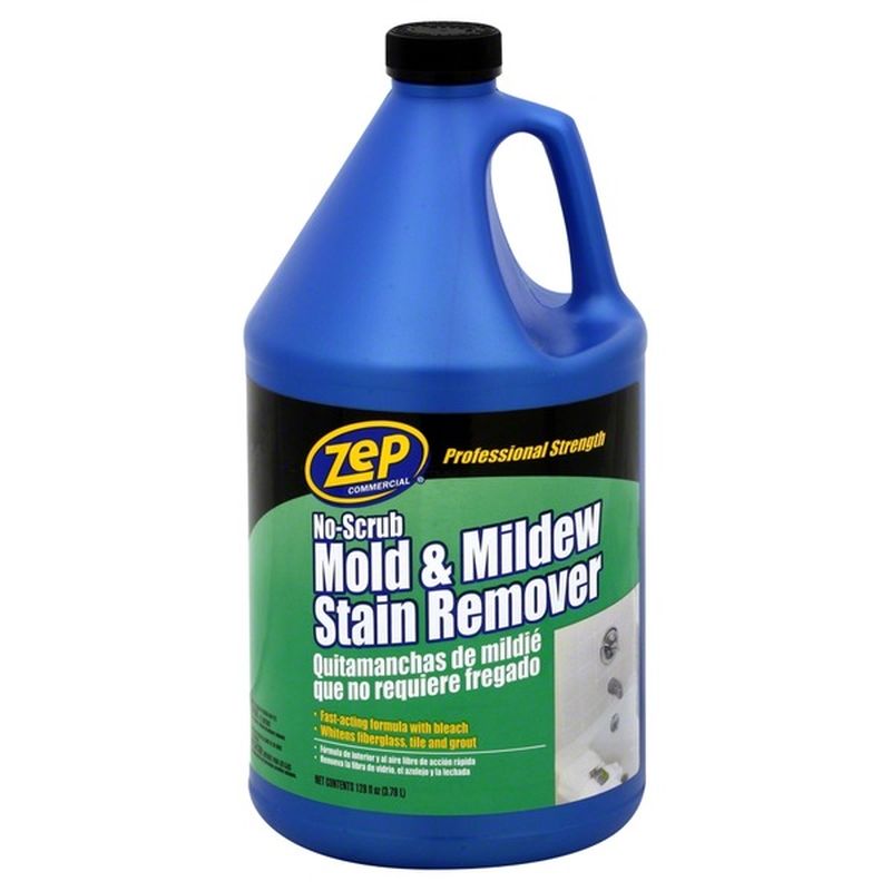 Zep Mold & Mildew Stain Remover, NoScrub, Professional Strength (128