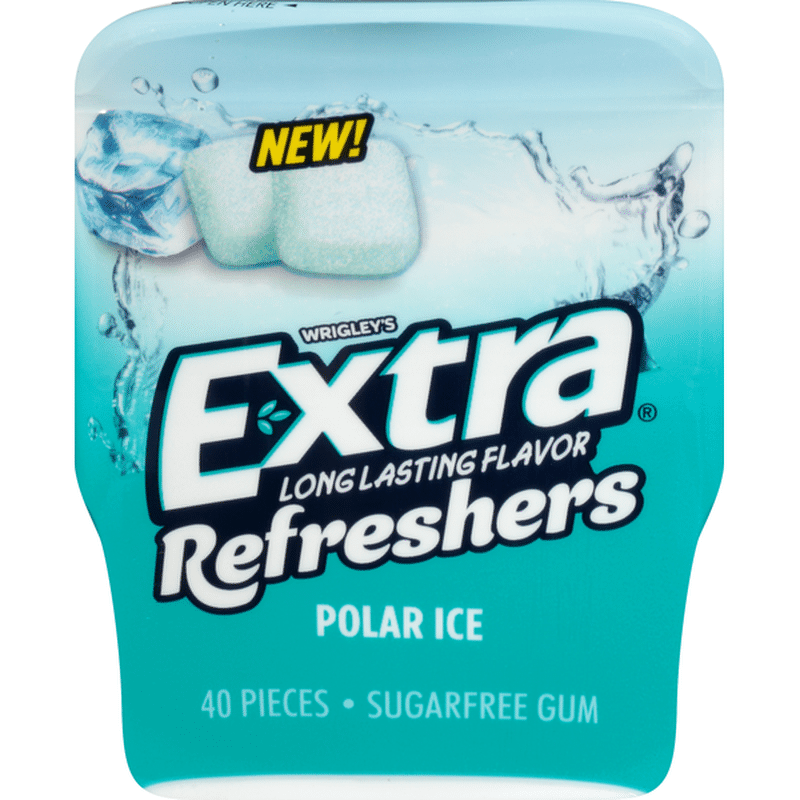 Extra Refreshers Polar Ice Sugar Free Chewing Gum Bottle 40 Ct Instacart