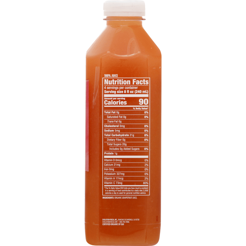 Evolution Fresh ColdPressed Organic Grapefruit Juice (1 qt) Instacart