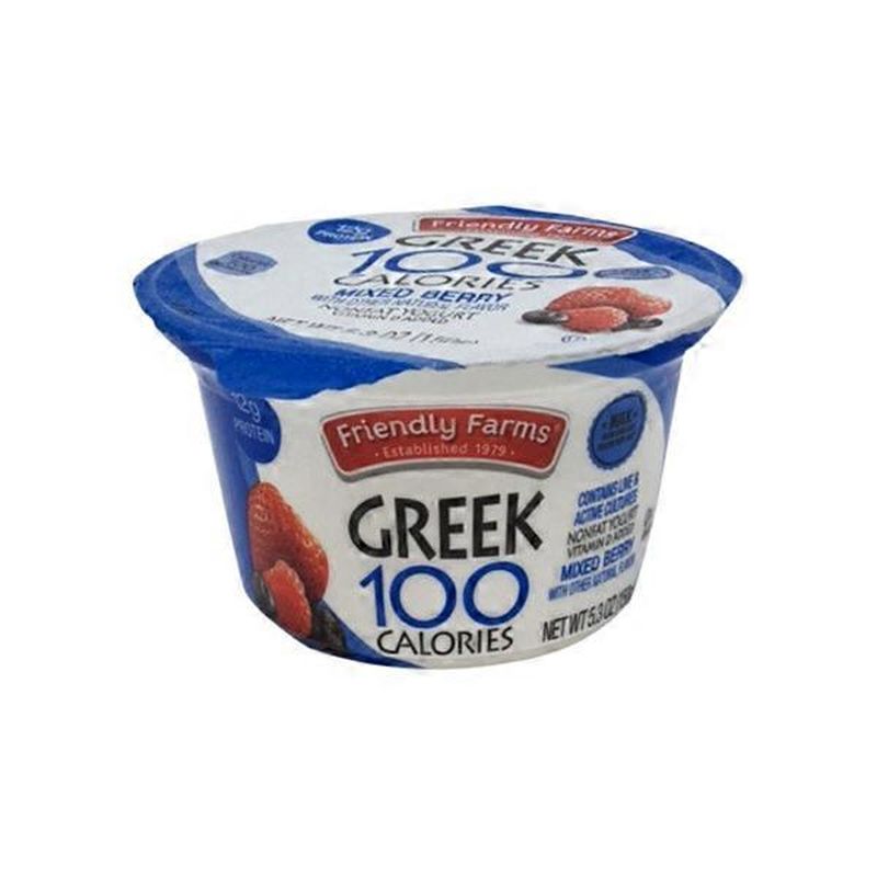 Friendly Farms 100 Calories Mixed Berry Nonfat Greek Yogurt (5.3 Oz ...