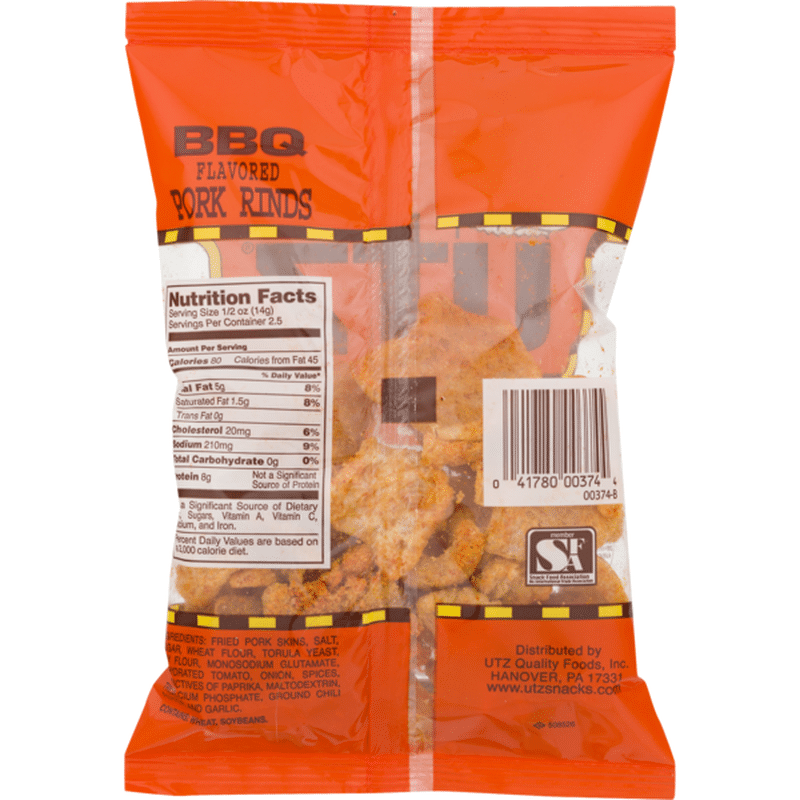 Utz Pork Rinds BBQ (1.25 oz) - Instacart