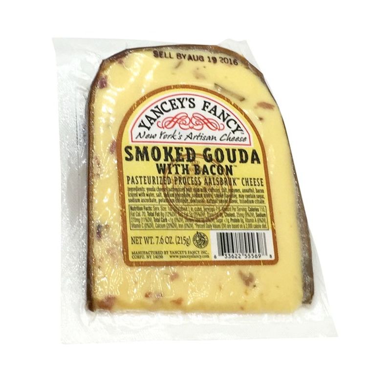 Yancey's Fancy Cheese, Pasteurized Process Aalsbruk, Smoked Gouda with Bacon (7.6 oz) from