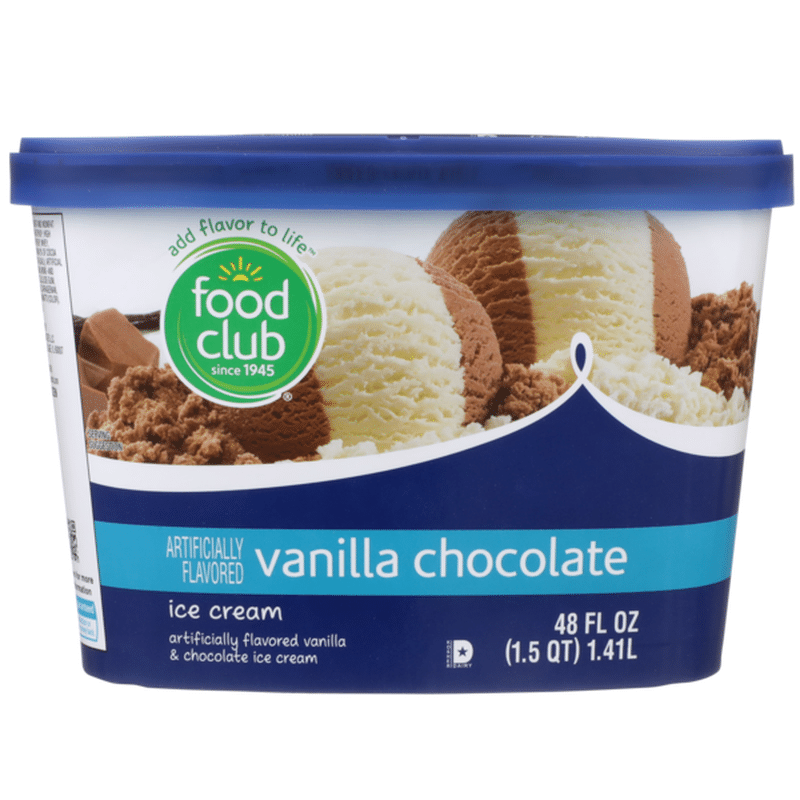 Food Club Vanilla Chocolate Ice Cream (48 fl oz) - Instacart