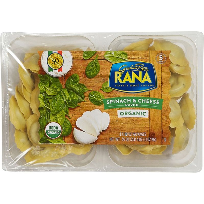 Rana Organic Spinach & Cheese Ravioli, 2 x 18 oz