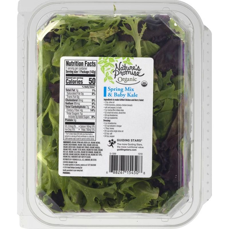 Nature's Promise Spring Mix & Baby Kale (5 oz container) - Instacart