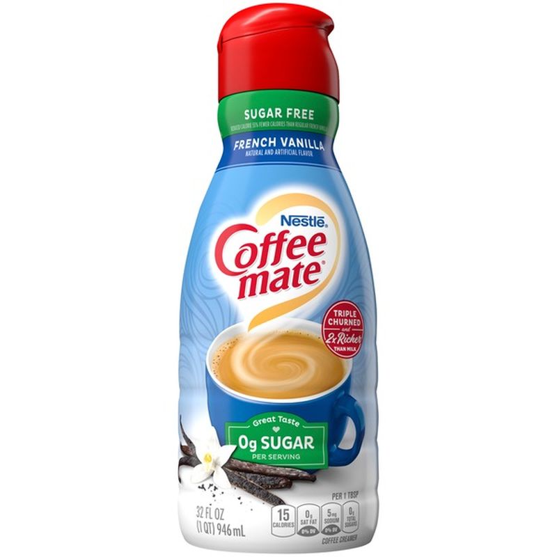 Nestlé Coffee Mate Sugar Free French Vanilla Liquid Coffee Creamer (32 ...