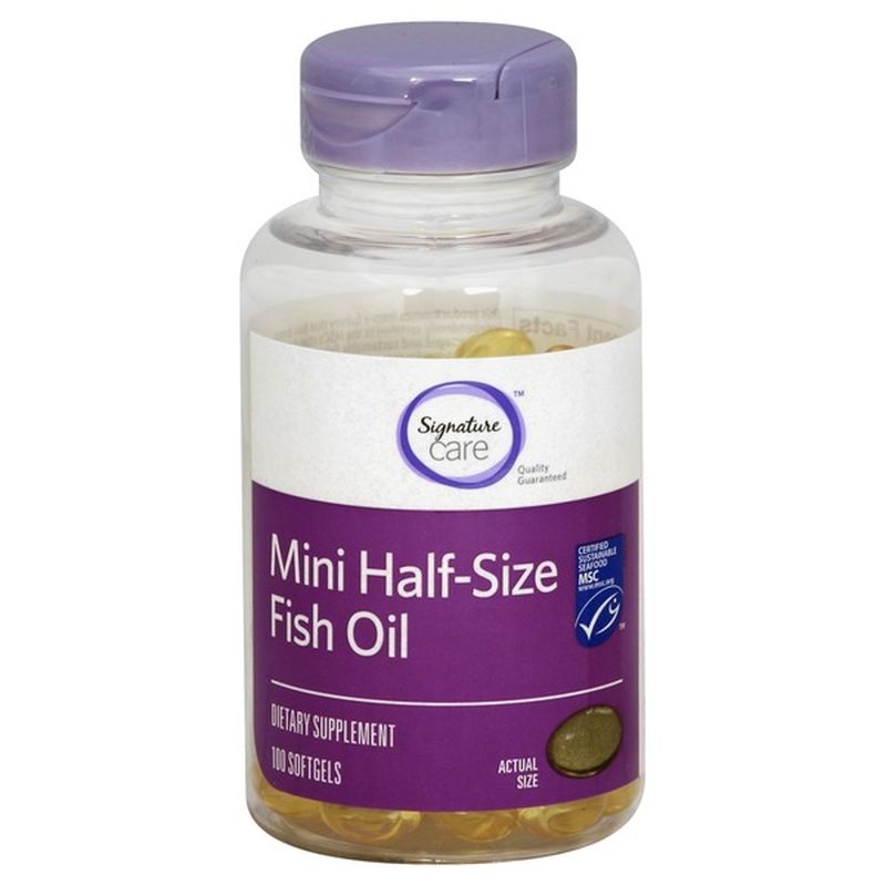 Signature Home Mini Halfsize Fish Oil Softgels Dietary