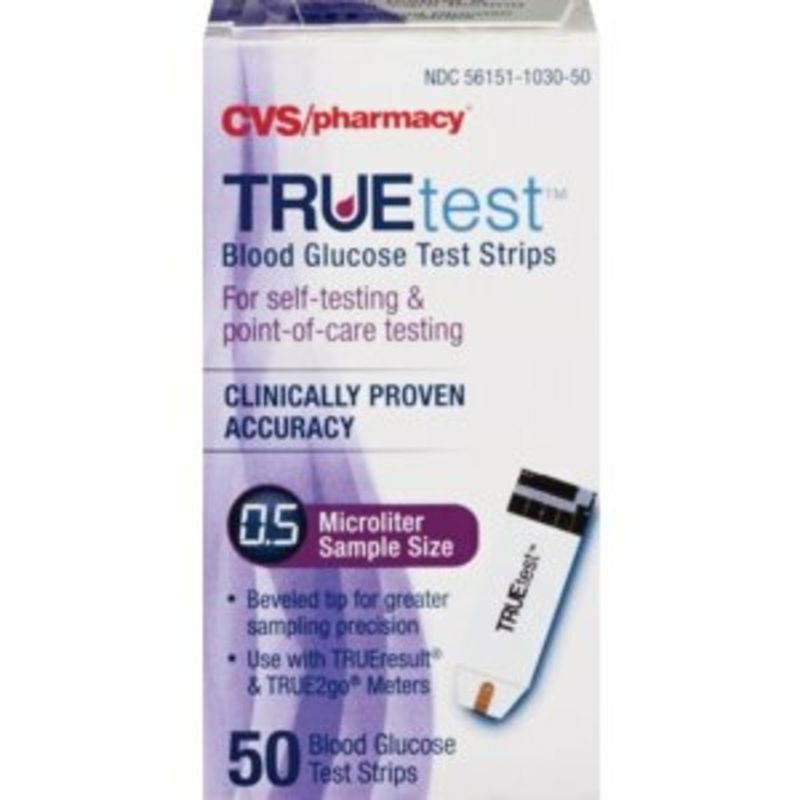 TRUEtest 100 True Track Blood Glucose Test Strips