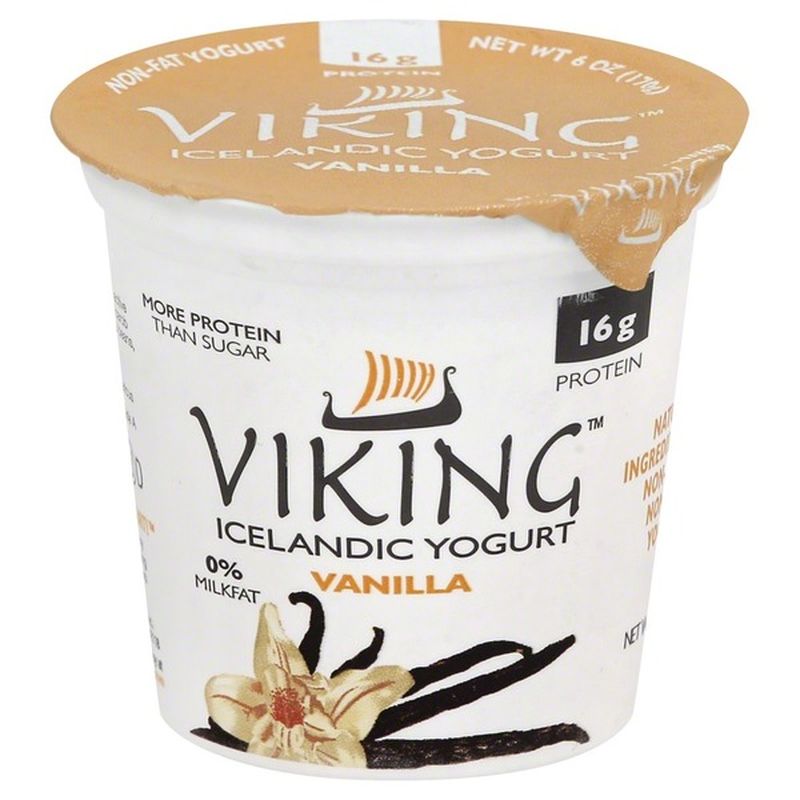 Viking Icelandic Yogurt Yogurt, Icelandic, Vanilla, Cup (6 oz) Delivery or Pickup Near Me