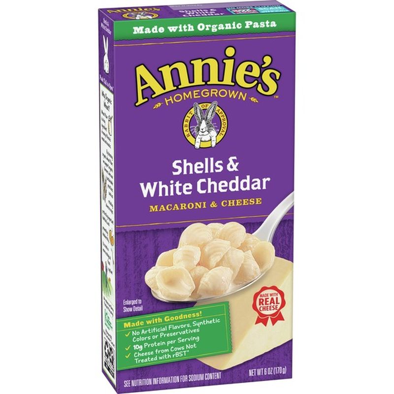 Annie's Homegrown Macaroni & Cheese, Shells & White Cheddar