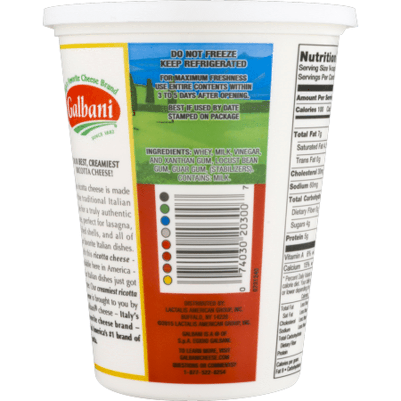 Galbani Dairy Galbani Whole Milk Ricotta Cheese (32 oz ...