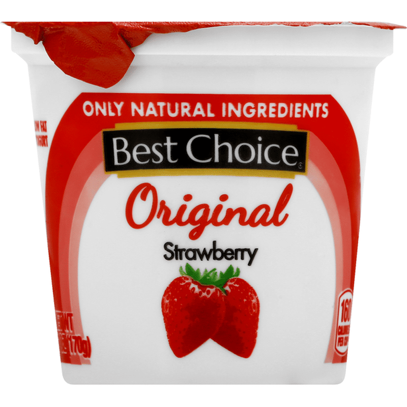 Best Choice Yogurt, Low Fat, Strawberry, Original (6 oz) Instacart