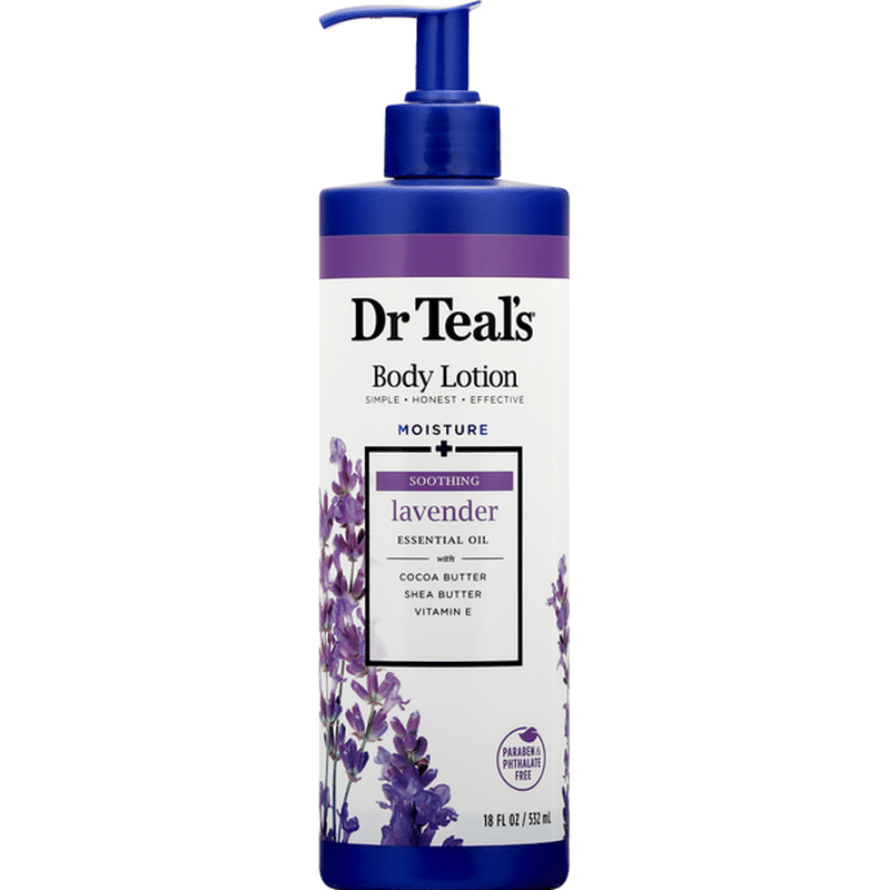 Dr. Teal's Body Lotion, Lavender, Moisture + Soothing (18 oz) Instacart