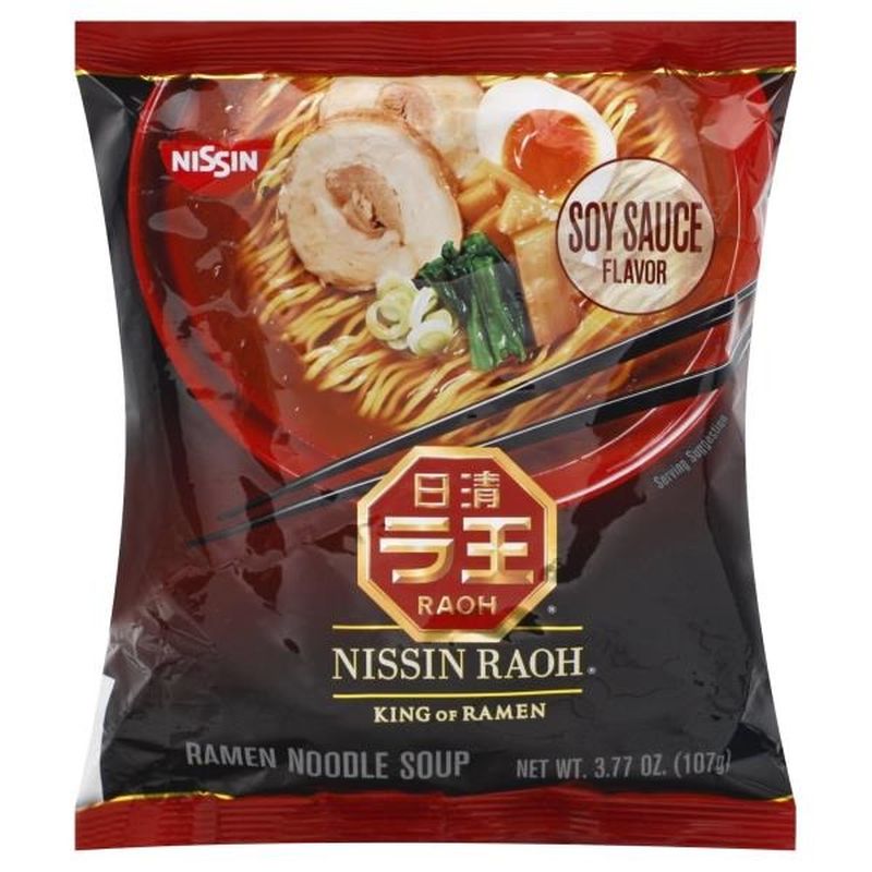 Nissin Raoh Ramen Noodle Soup, Soy Sauce Flavor (3.77 oz) Instacart