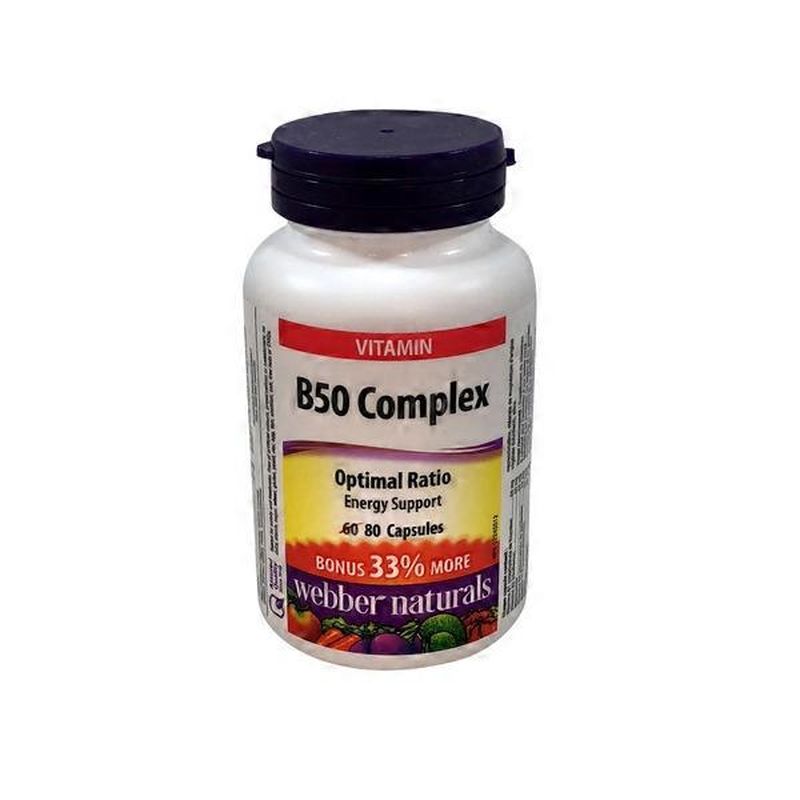 ber Naturals Vitamin B50 Complex Easy Swallow Capsule (80 ct