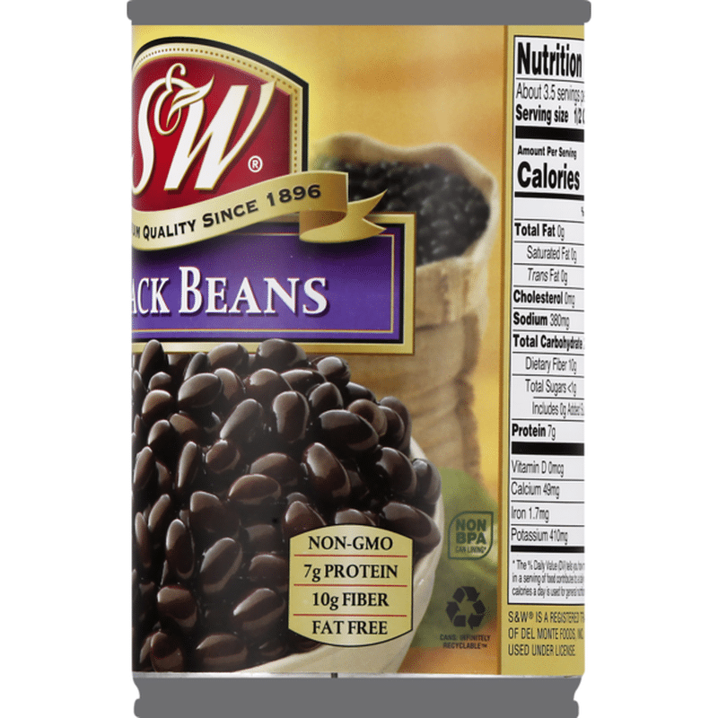 S&w Black Beans, Can (15 oz) from Raley's Instacart