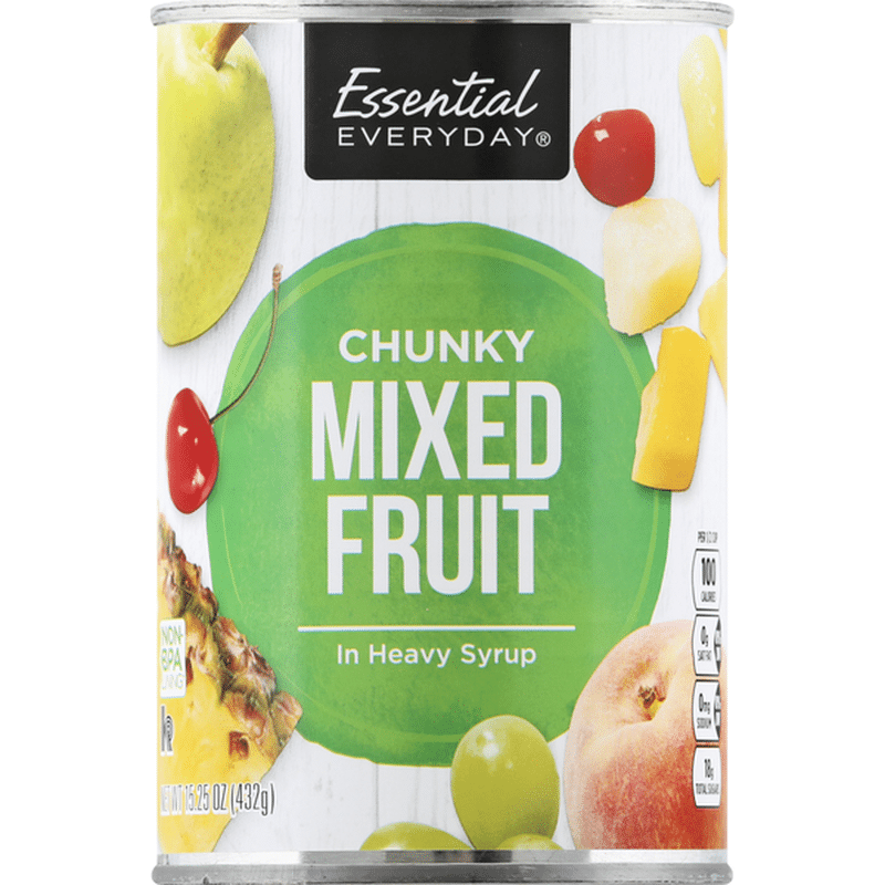 Essential Everyday Mixed Fruit, Chunky, in Heavy Syrup (15.25 oz