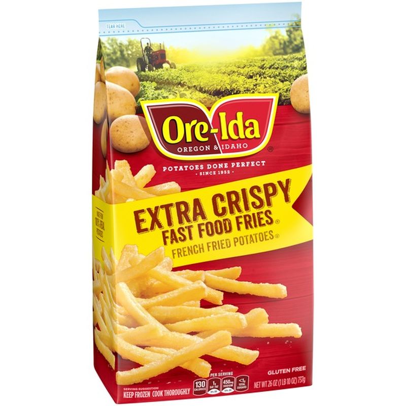 OreIda Extra Crispy Fast Food Fries French Fried Potatoes (26 oz) from