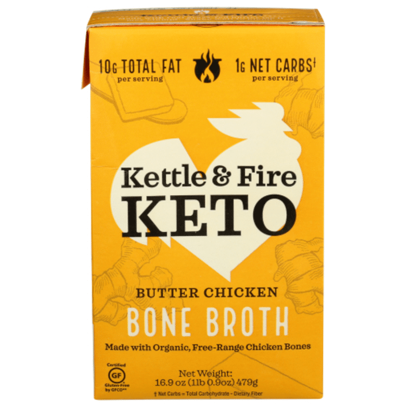 Kettle & Fire Bone Broth, Butter Chicken (16.9 oz) Delivery or Pickup Near Me Instacart