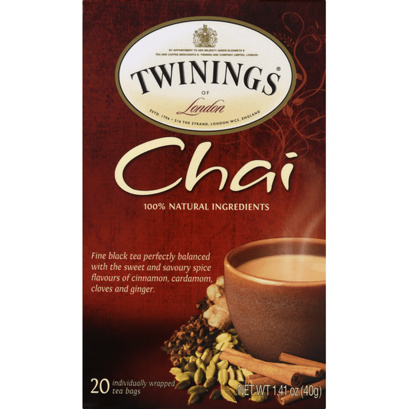 Twinings Chai Tea, Tea Bags (20 ct) Instacart