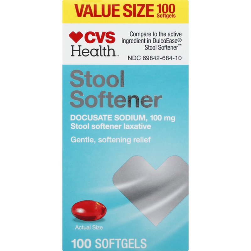 CVS Health Stool Softener, 100 mg, Softgels, Value Size (100 each) Instacart
