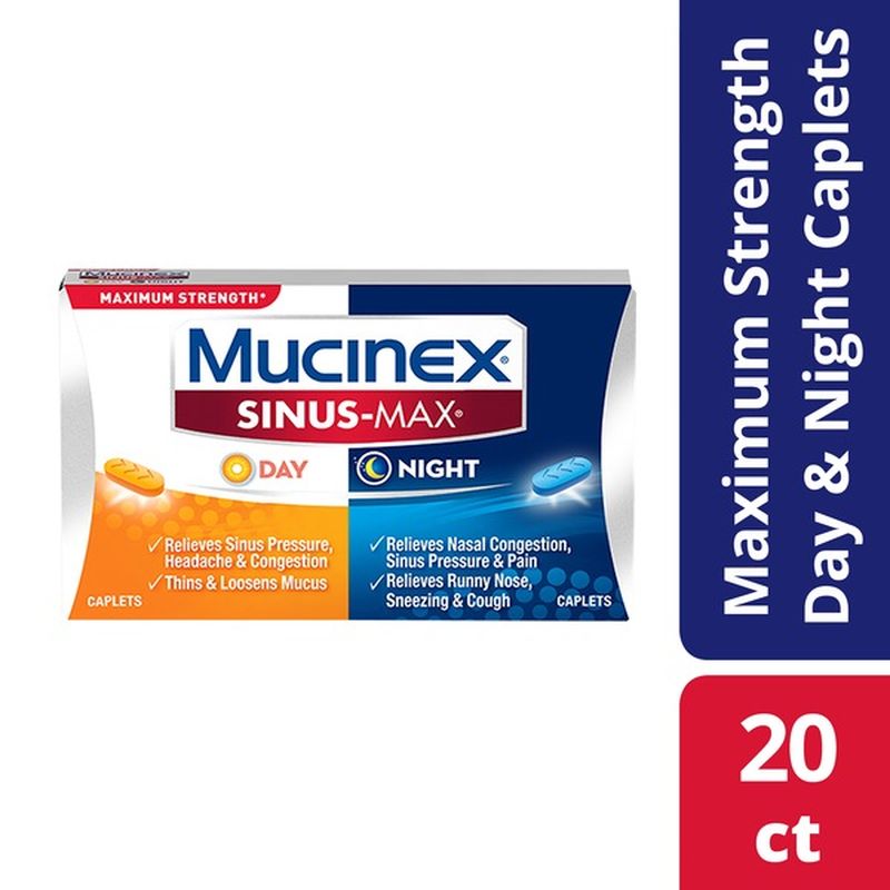 Mucinex® Sinus-max Max Strength Day & Night Caplets (20 Ct) - Instacart