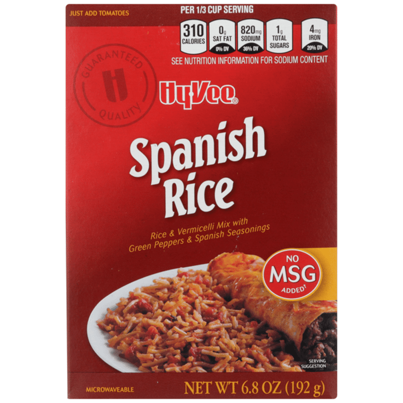 HyVee Spanish Rice & Vermicelli Mix With Green Peppers & Spanish