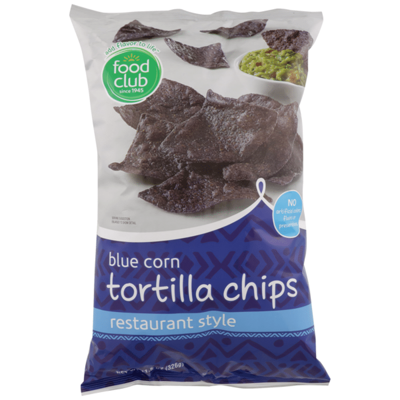 Food Club Blue Corn Restaurant Style Tortilla Chips (11.5 oz) Delivery