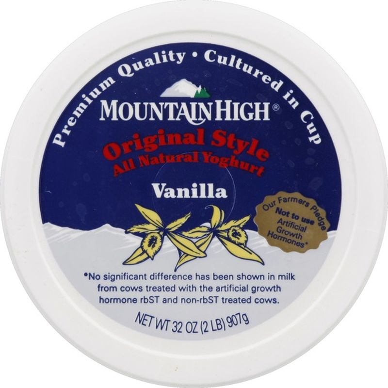 Mountain High Yoghurt, All Natural, Original Style, Vanilla (32 oz